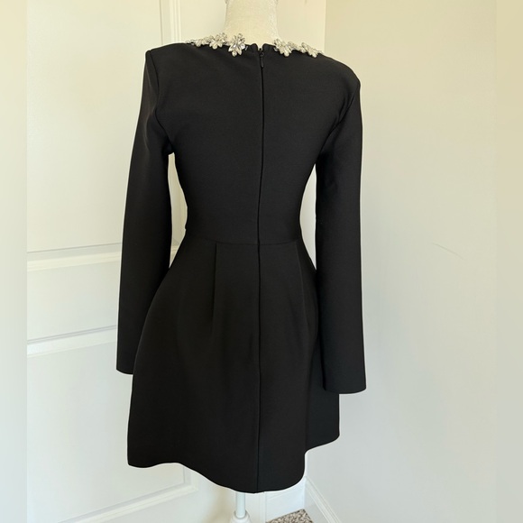 Viral embellished elegant square neck black dress - Picture 14 of 15